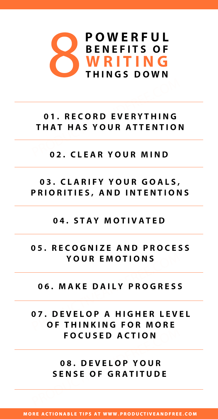 8 Powerful Benefits of Writing Things Down — Productive and Free